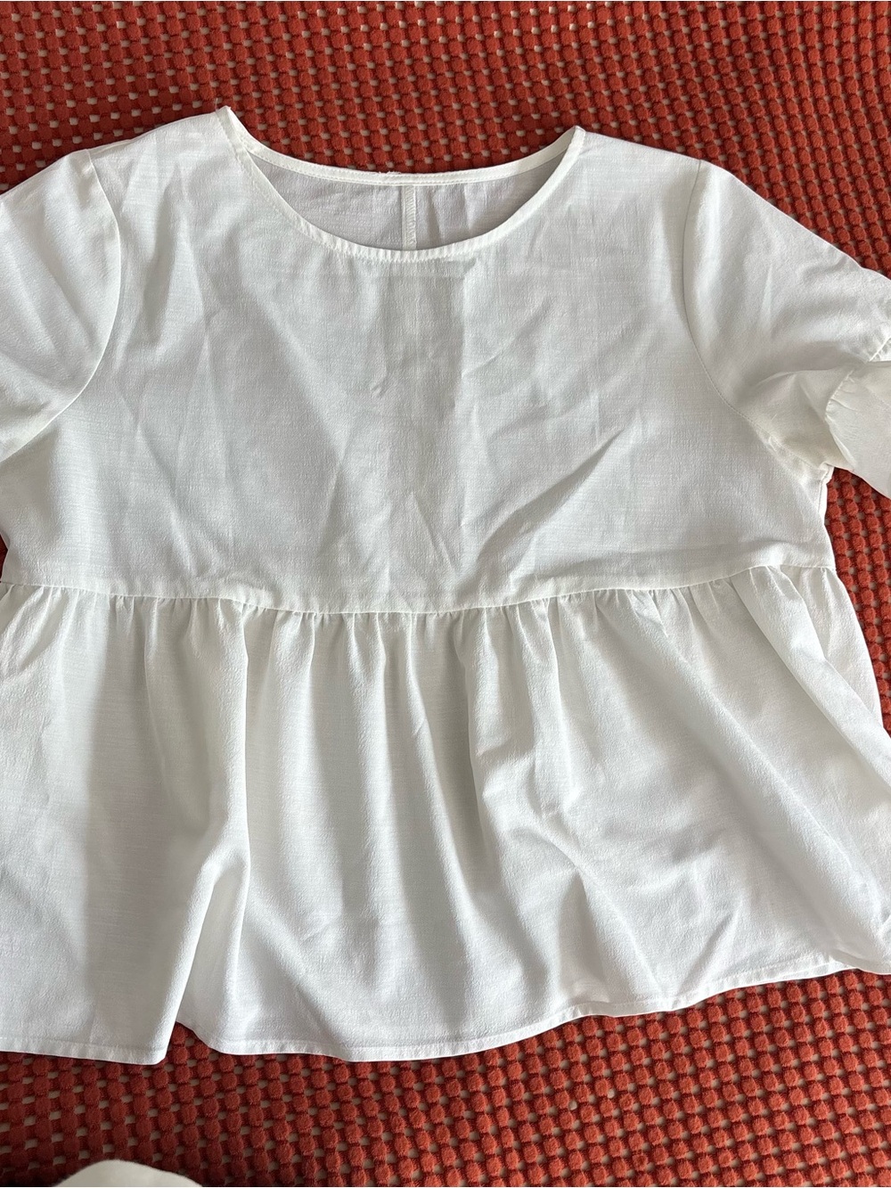 White Peplum Top - no brand